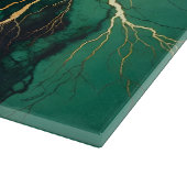 Smaragd Houtstijl Glas Snijplank (Hoek)