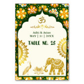 Smaragd ivoor traditionele Hindoe bruiloft zitplaa Kaart (Achterkant)