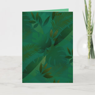 Smaragd Jungle Exotische Mystieke Tropische Blader Kaart