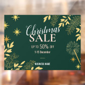 Smaragd Kerstmis Verkoop Zakelijk Promotioneel Raamsticker (Vel 2)