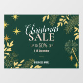 Smaragd Kerstmis Verkoop Zakelijk Promotioneel Raamsticker (Vel)