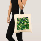 Smaragd Kever Botanisch Patroon Tote Bag (Voorkant (product))