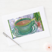 Smaragd Koffie Cricket Diane Koffie Kunst Rechthoekige Sticker (Envelop)