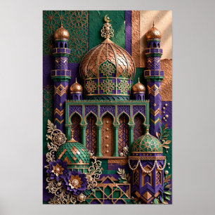 Smaragd Koper Moskee Heiligtum Poster