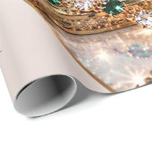 Smaragd Luxe Kerstschoonheid Cadeaupapier (Rol Hoek)