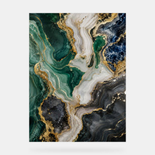 Smaragd Marmer Abstracte Wandkunst Print Acryl Bord