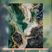 Smaragd Marmer Abstracte Wandkunst Print Acryl Bord (Neutraal)