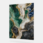 Smaragd Marmer Abstracte Wandkunst Print Acryl Bord (Hoek)