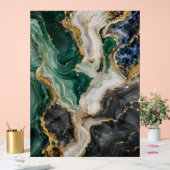 Smaragd Marmer Abstracte Wandkunst Print Acryl Bord (Huwelijk)
