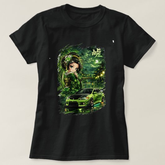 Smaragd Middernacht Touge T-shirt (Design voorkant)