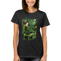 Smaragd Middernacht Touge T-shirt