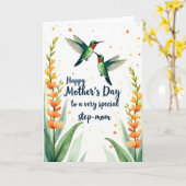 Smaragd Moeder Vogel Kaart (Gele Bloem)