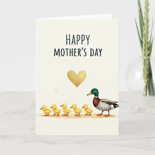 Smaragd Moedersdag Vogel Kaart (Voorkant)