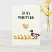 Smaragd Moedersdag Vogel Kaart (Gele Bloem)