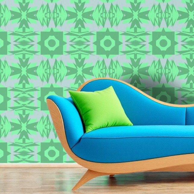 Smaragd Mozaïek Behang (Creator heeft geüpload)