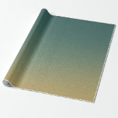 Smaragd naar goud Ombre Shimmer Cadeaupapier (Uitgerold)