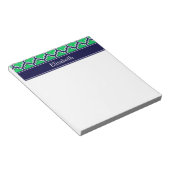 Smaragd Navy Marokkaans #5DS Navy Naam Monogram Notitieblok (Schuin)