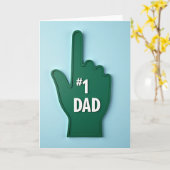 Smaragd Nummer Een Papa Kaart (Gele Bloem)