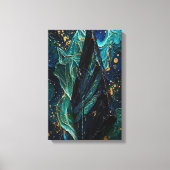 SMARAGD OBSIDIAAN - Kosmisch Impasto Canvas Afdruk (Voorkant)