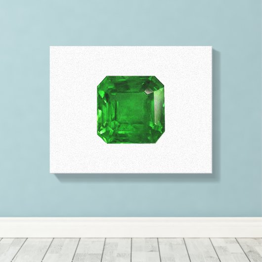 Smaragd Octagon-cut Canvas Afdruk (Insitu (Houten vloer))