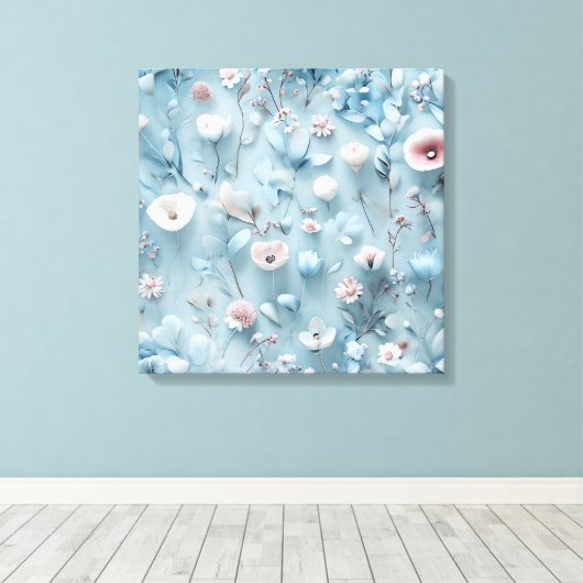 Smaragd & pastel canvas afdruk (Insitu (Houten vloer))