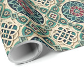 Smaragd Robijn Saffier Geometrische Gelegenheids C Cadeaupapier (Rol Hoek)