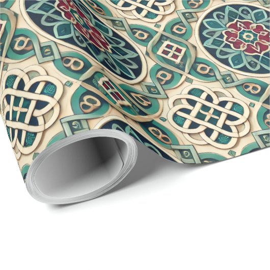 Smaragd Robijn Saffier Geometrische Gelegenheids C Cadeaupapier (Rol Hoek)