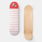 Smaragd rode retouradres persoonlijk skateboard (Voorkant)