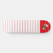 Smaragd rode retouradres persoonlijk skateboard (Horizontaal)