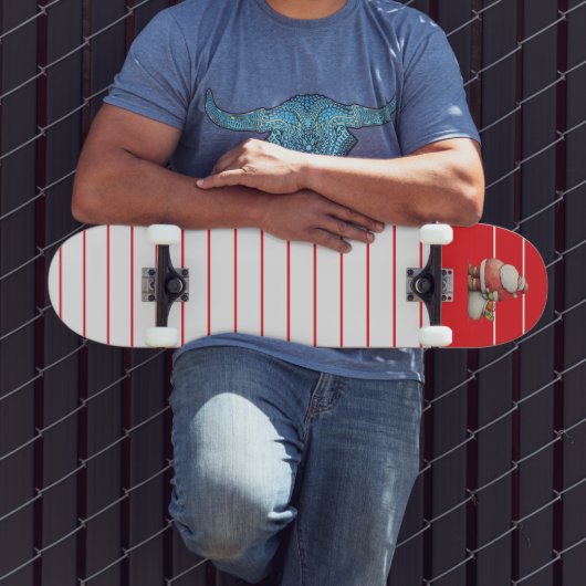 Smaragd rode retouradres persoonlijk skateboard (Buiten 3)