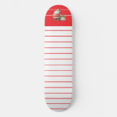 Smaragd rode retouradres persoonlijk skateboard (Voorkant)