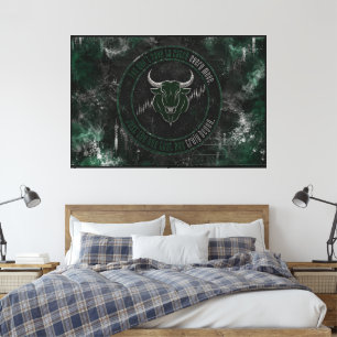 Smaragd Rook Stier Timing Notering Ontwerp Canvas Afdruk