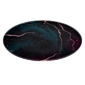 Smaragd Roze Goud Galaxy Marmer Patroon Snijplank (Hoek)
