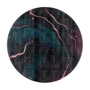 Smaragd Roze Goud Galaxy Marmer Patroon Snijplank