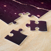 Smaragd Roze Gouden Galaxy Marmer Patroon Legpuzzel (Zijkant)