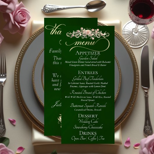 Smaragd - Rozen, Hart & Dank je wel Menu