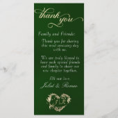 Smaragd - Rozen, Hart & Dank je wel Menu (Achterkant)