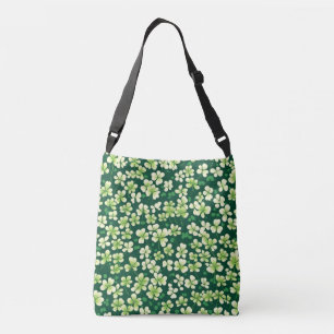 Smaragd Shamrock Tapestry: Donkergroen Delight Crossbody Tas