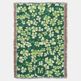 Smaragd Shamrock Tapestry: Donkergroen Delight Deken