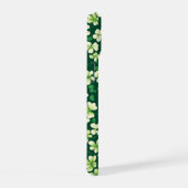 Smaragd Shamrock Tapestry: Donkergroen Delight iPhone 15 Case (Rechterkant)