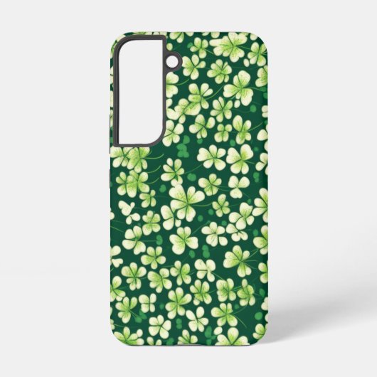 Smaragd Shamrock Tapestry: Donkergroen Delight Samsung Galaxy Hoesje (Achterkant)