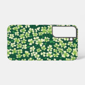 Smaragd Shamrock Tapestry: Donkergroen Delight Samsung Galaxy Hoesje (Achterkant horizontaal)