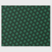 Smaragd Sneeuwvlok Kunst Cadeaupapier (Vlak)