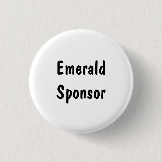 Smaragd Sponsor Ronde Button 3,2 Cm (Voorkant)