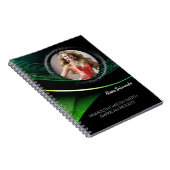 Smaragd Stof Pageant Oefenschrift Notitieboek (Rechterzijde)