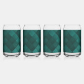 Smaragd Tegelpatroon – Moderne Luxe Blikvorm Glas (Voorkant)