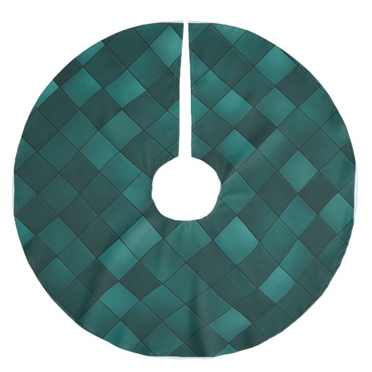 Smaragd Tegelpatroon – Moderne Luxe Kerstboom Rok (Voorkant)