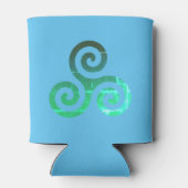 Smaragd triskele oude Keltische symbool Blikjeskoeler (Achterkant)