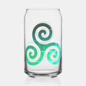 Smaragd triskele oude Keltische symbool Blikvorm Glas (Achterkant)