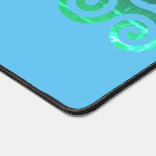 Smaragd triskele oude Keltische symbool Bureaumat (Hoek)